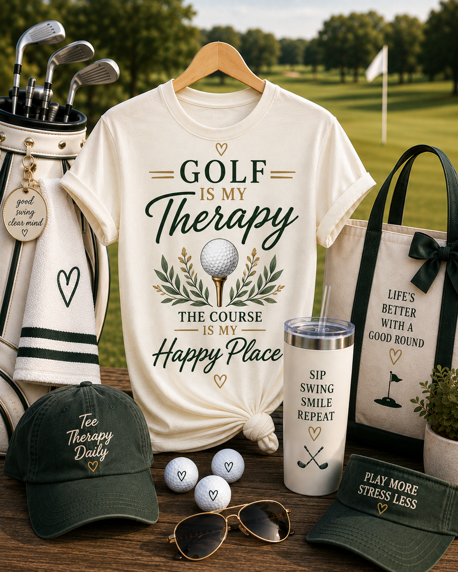 Golf Is My Therapy - The Course Is My Happy Place Tee