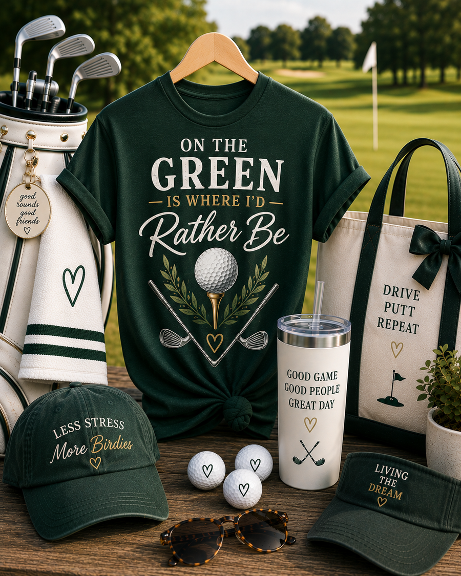 On the Green Is Where I'd Rather Be Golf Tee
