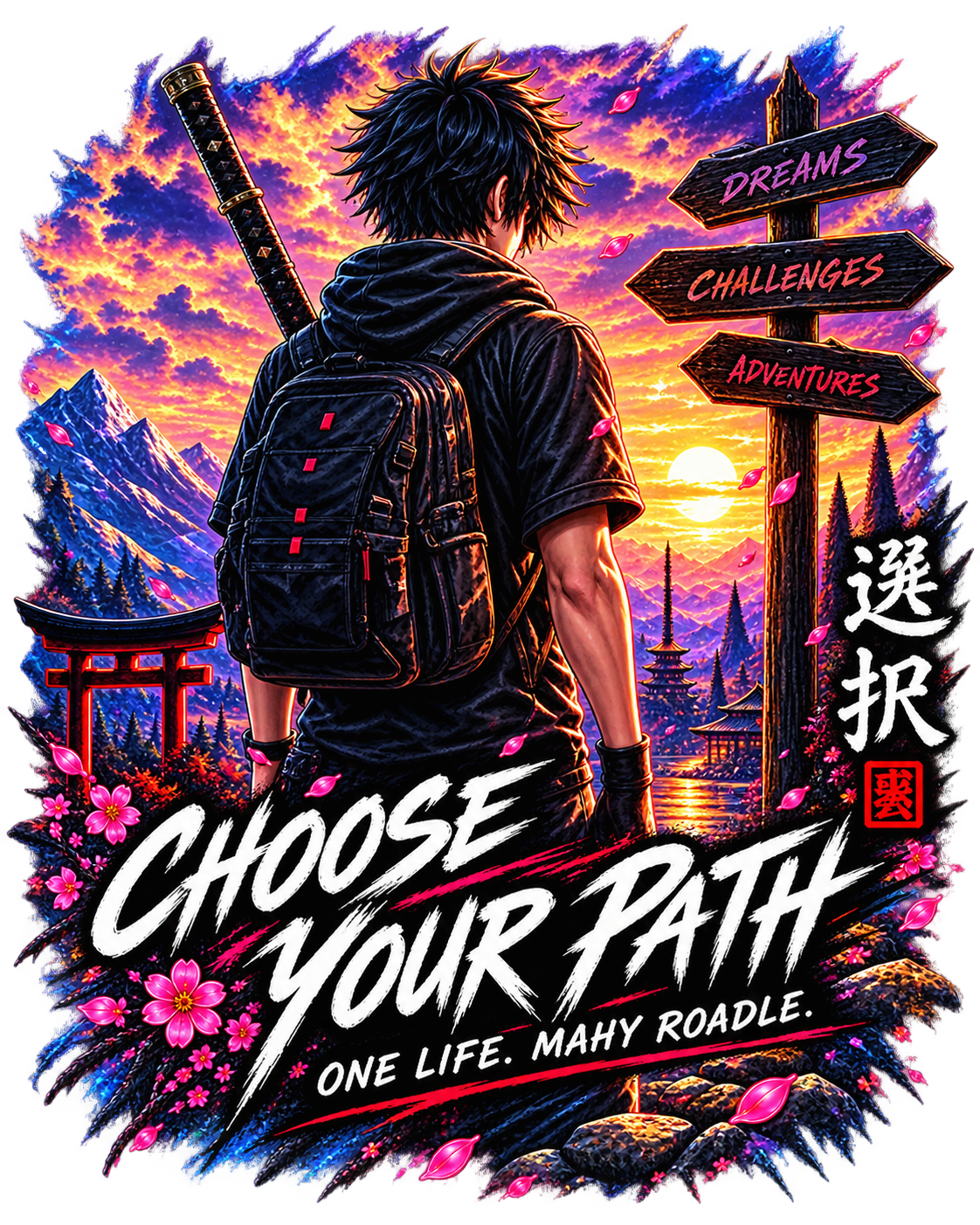 Choose Your Path anime artwork by Designs by Danna
