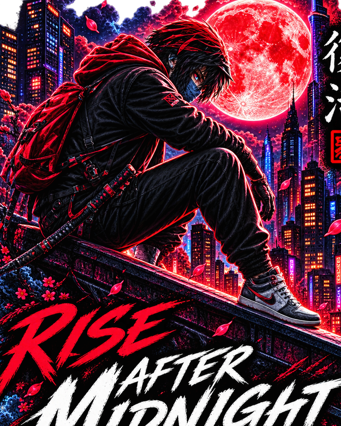 Rise After Midnight anime artwork detail by Designs by Danna