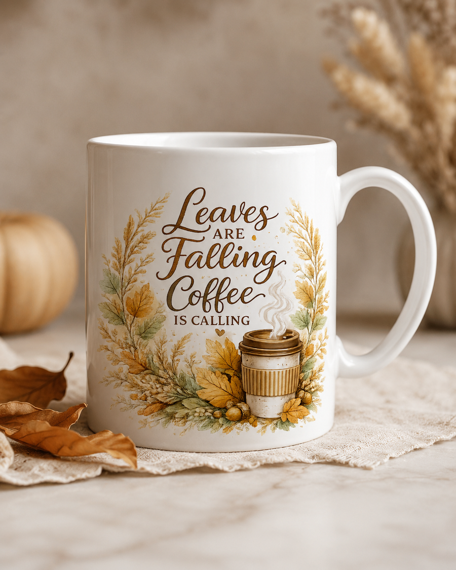 Leaves Are Falling, Coffee Is Calling 15 oz Coffee Mug