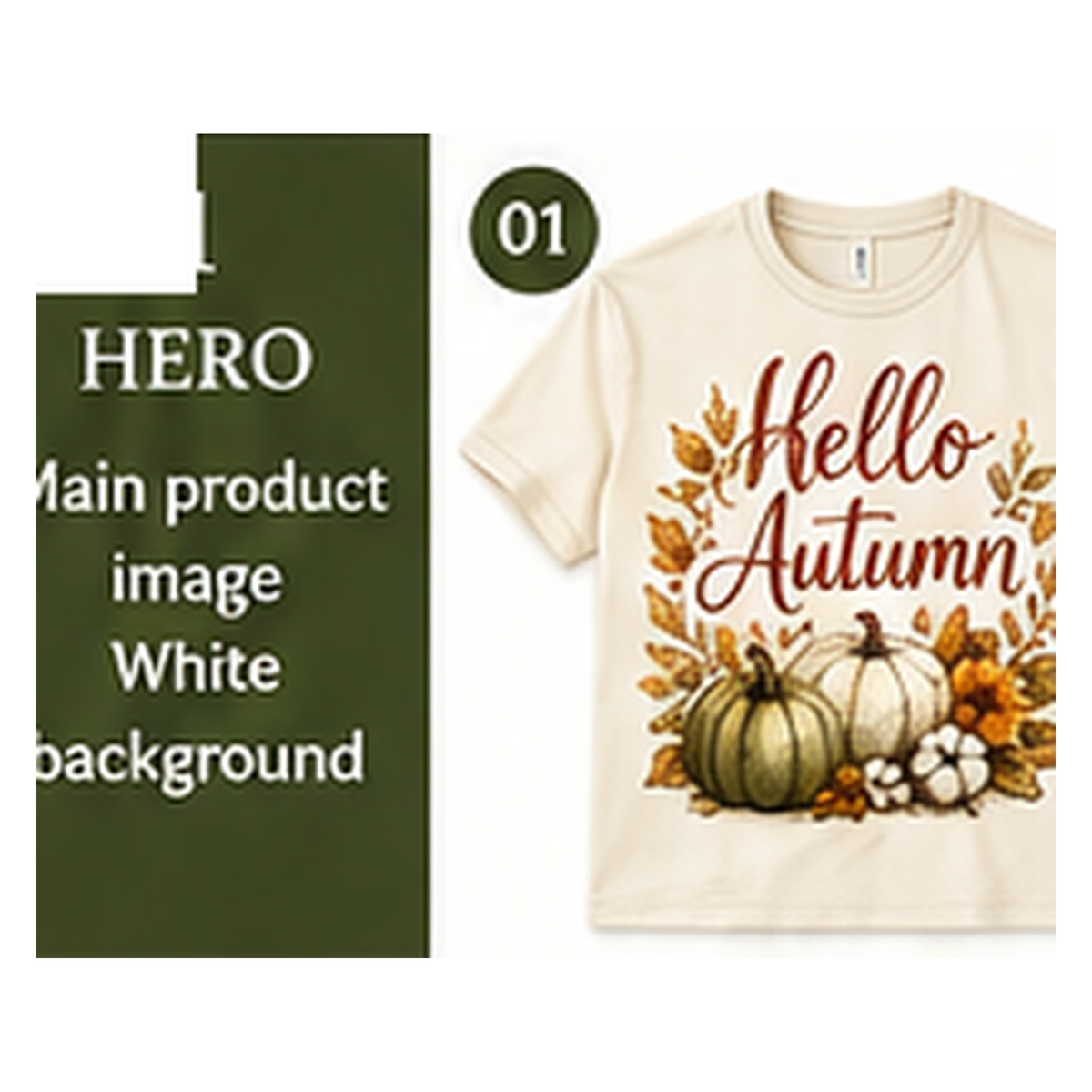 Hello Autumn fall graphic tee hero image