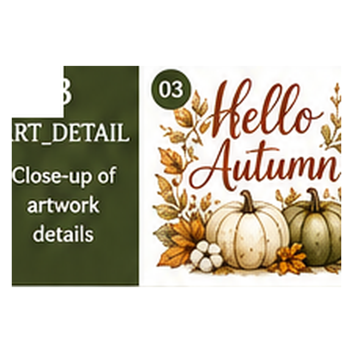 Hello Autumn artwork detail