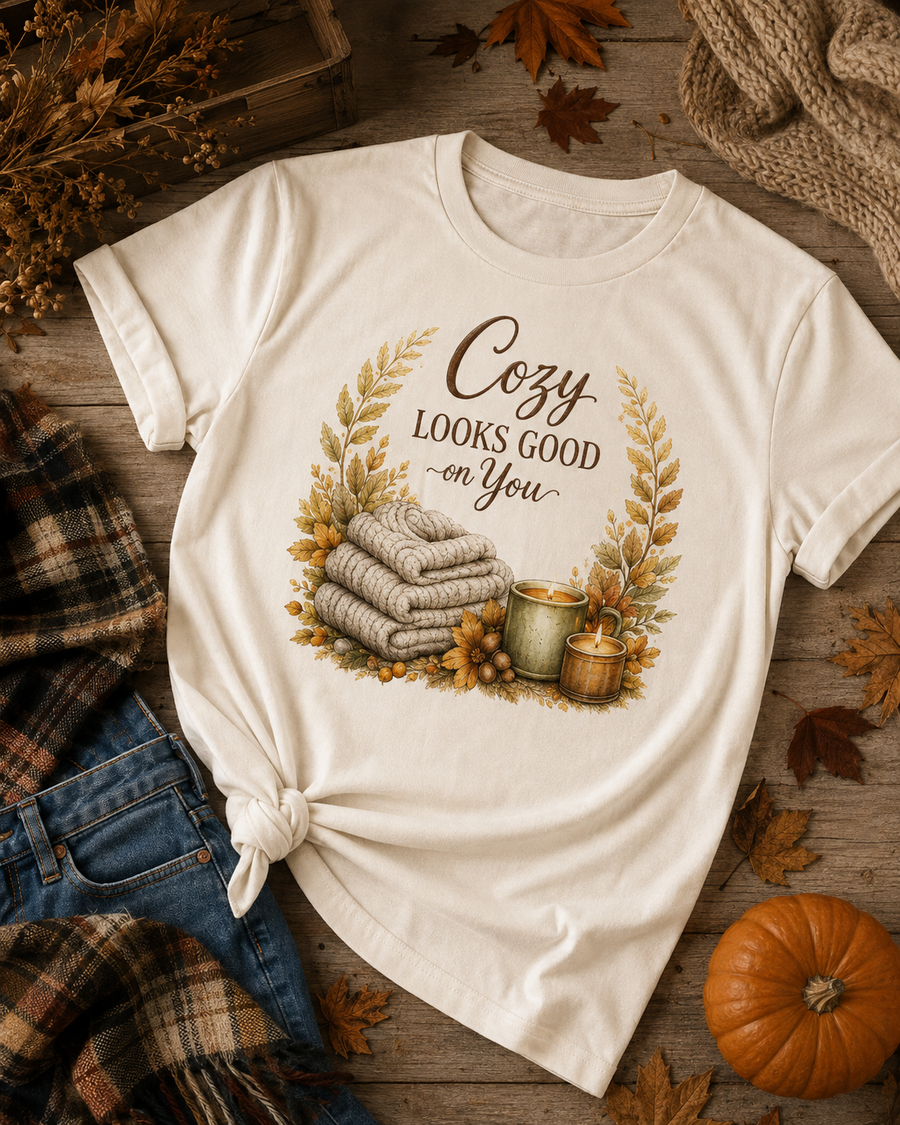 Cozy Looks Good on You Fall Graphic Tee