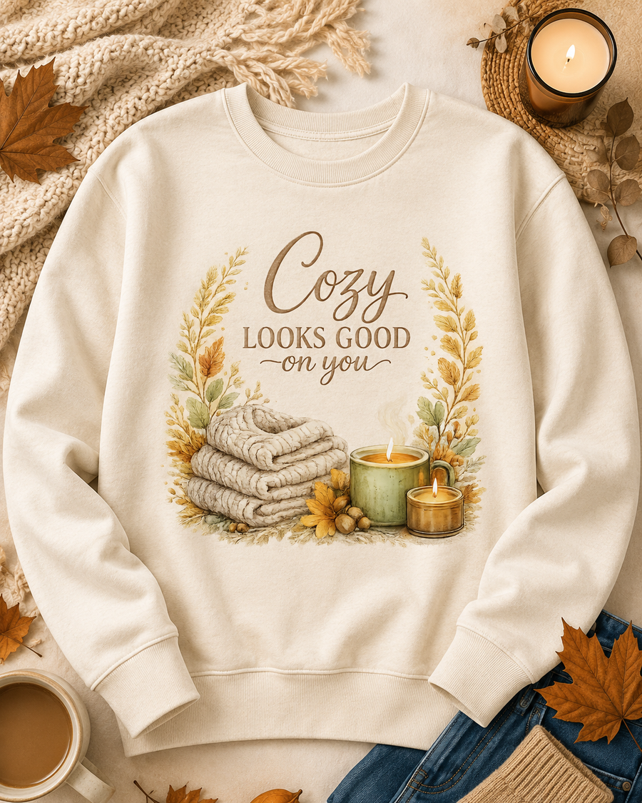 Cozy Looks Good on You Crewneck Sweatshirt