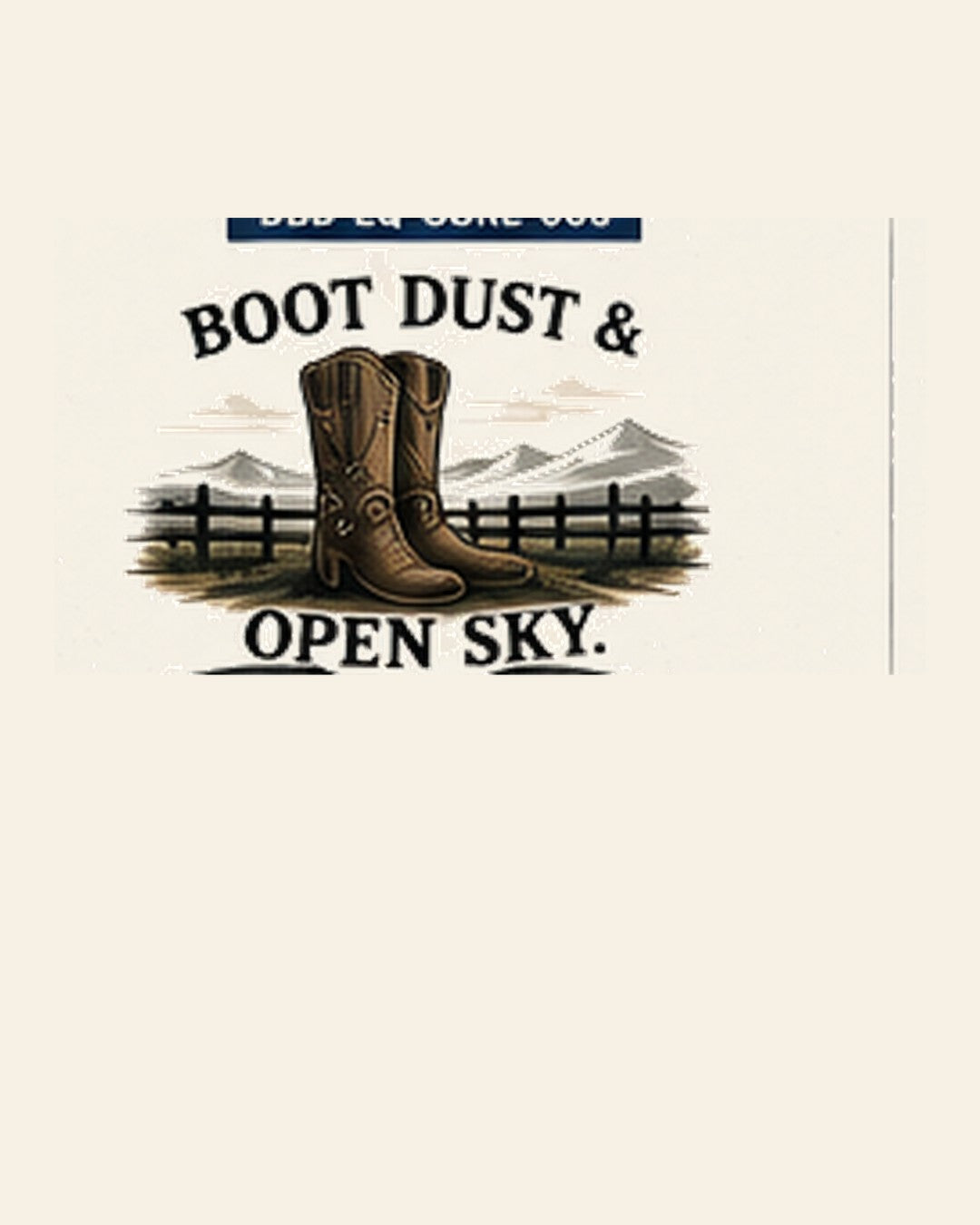 Boot Dust & Open Sky graphic tee in Warm Ivory