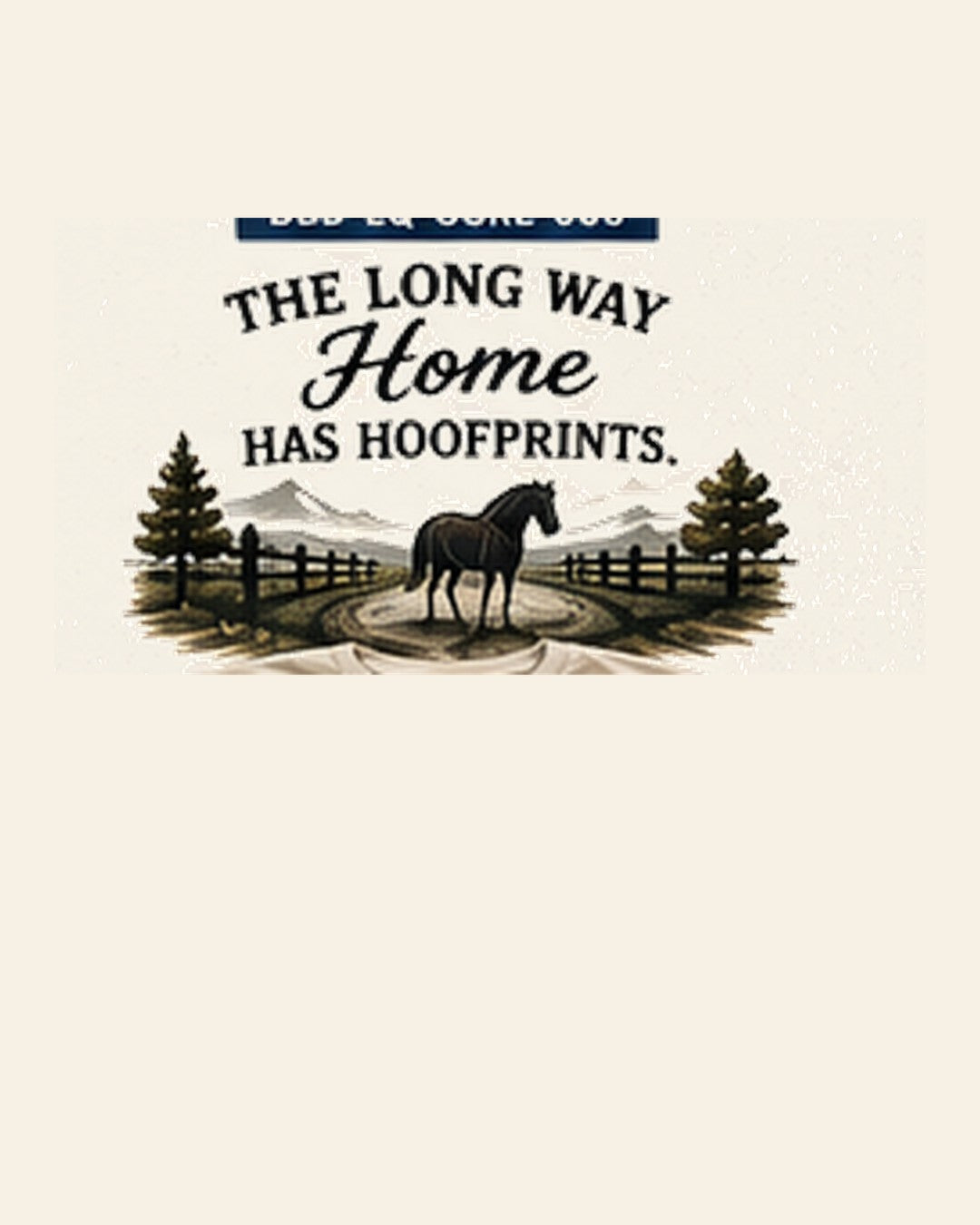 The Long Way Home Has Hoofprints graphic tee in Warm Ivory