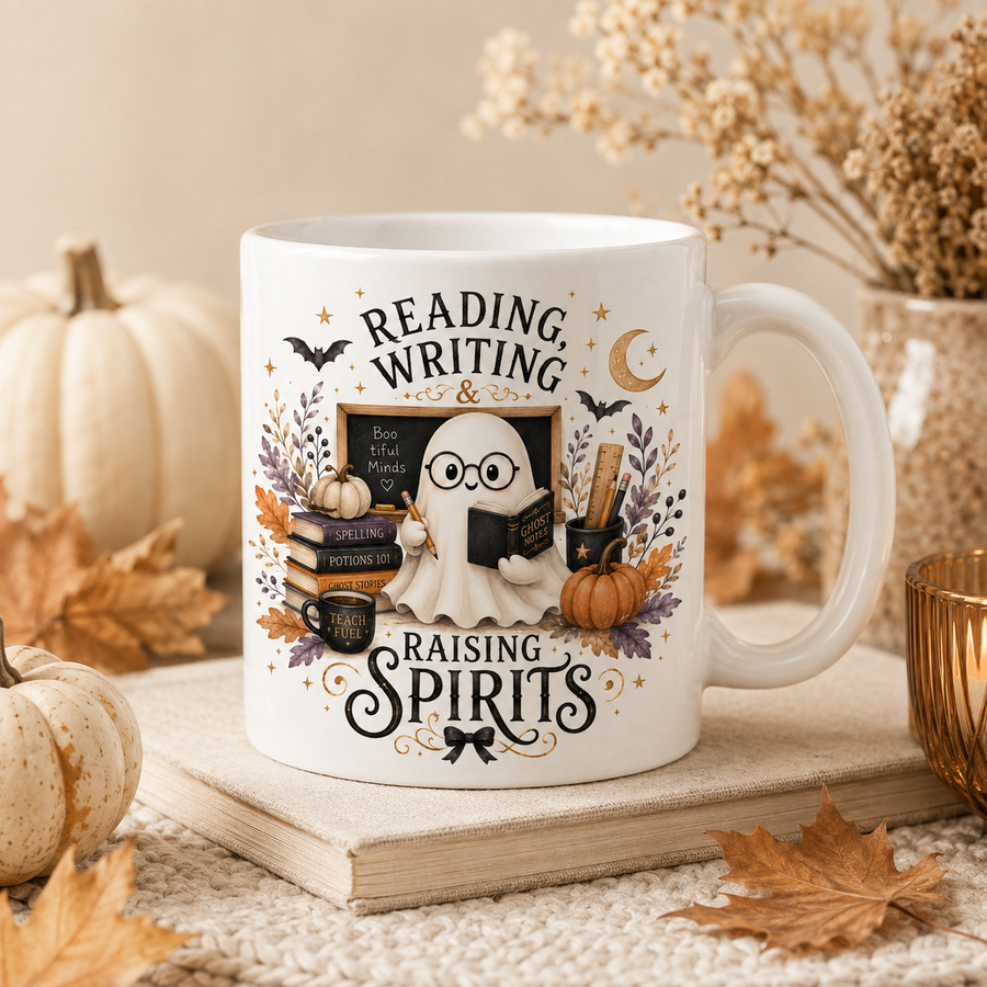 Reading, Writing & Raising Spirits Coffee Mug