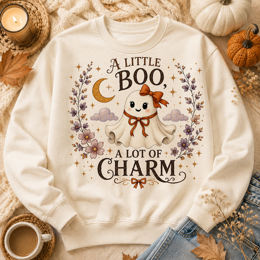 A Little Boo, A Lot of Charm Crewneck Sweatshirt