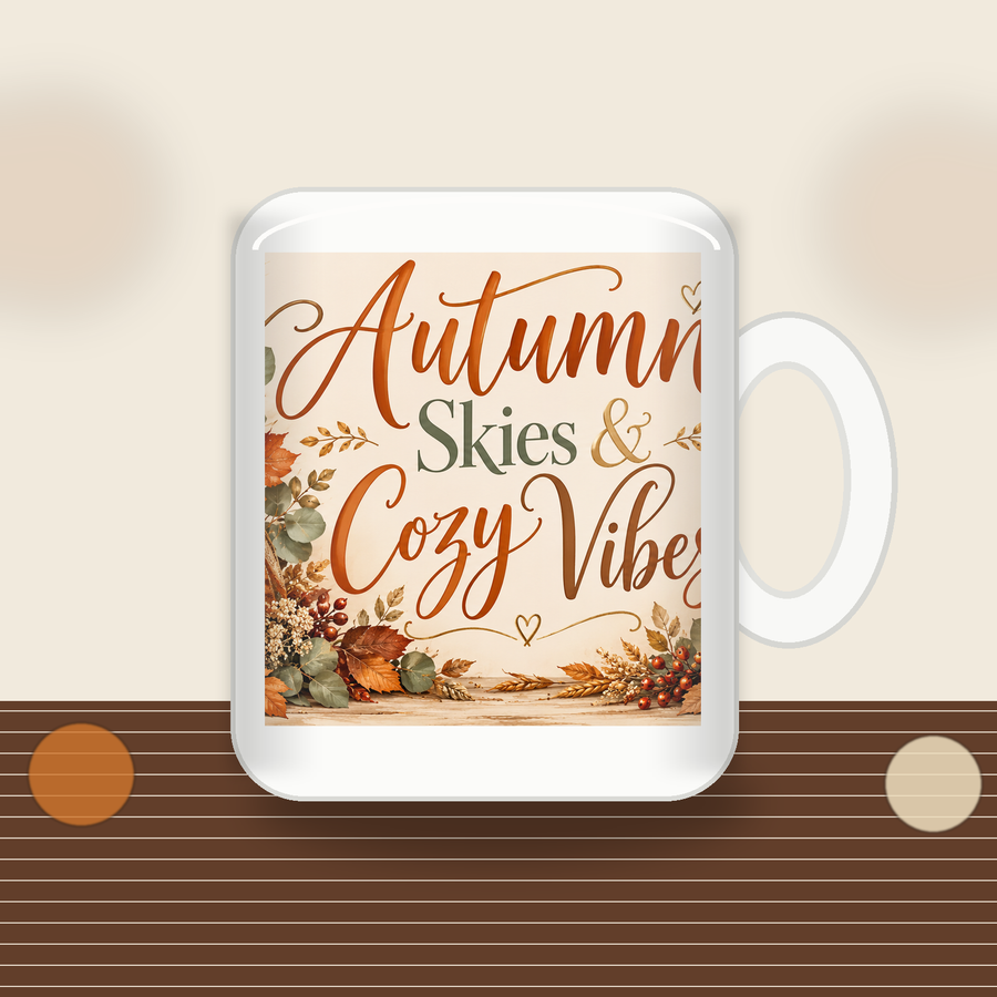 Autumn Skies & Cozy Vibes Coffee Mug