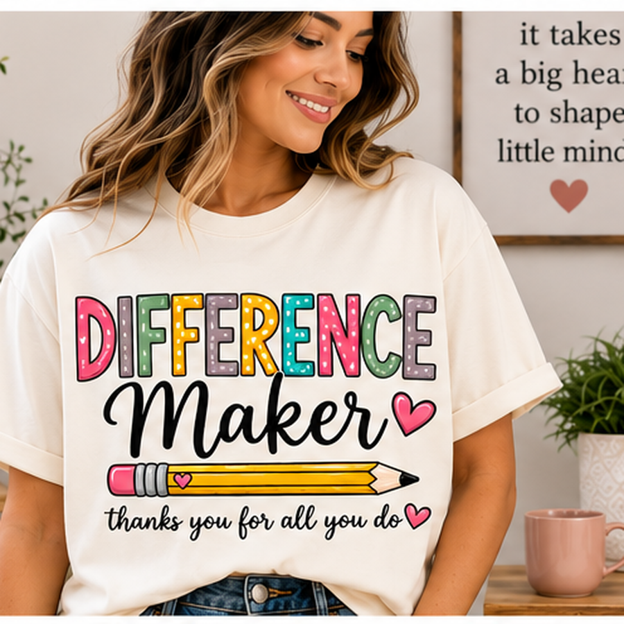 Difference Maker Teacher Graphic Tee