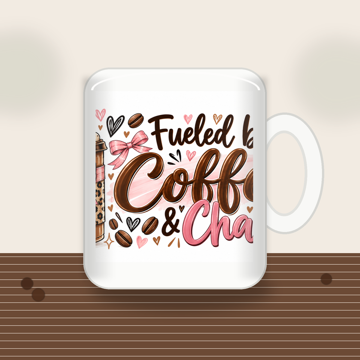DBD compliant Fueled by Coffee and Chaos mug hero