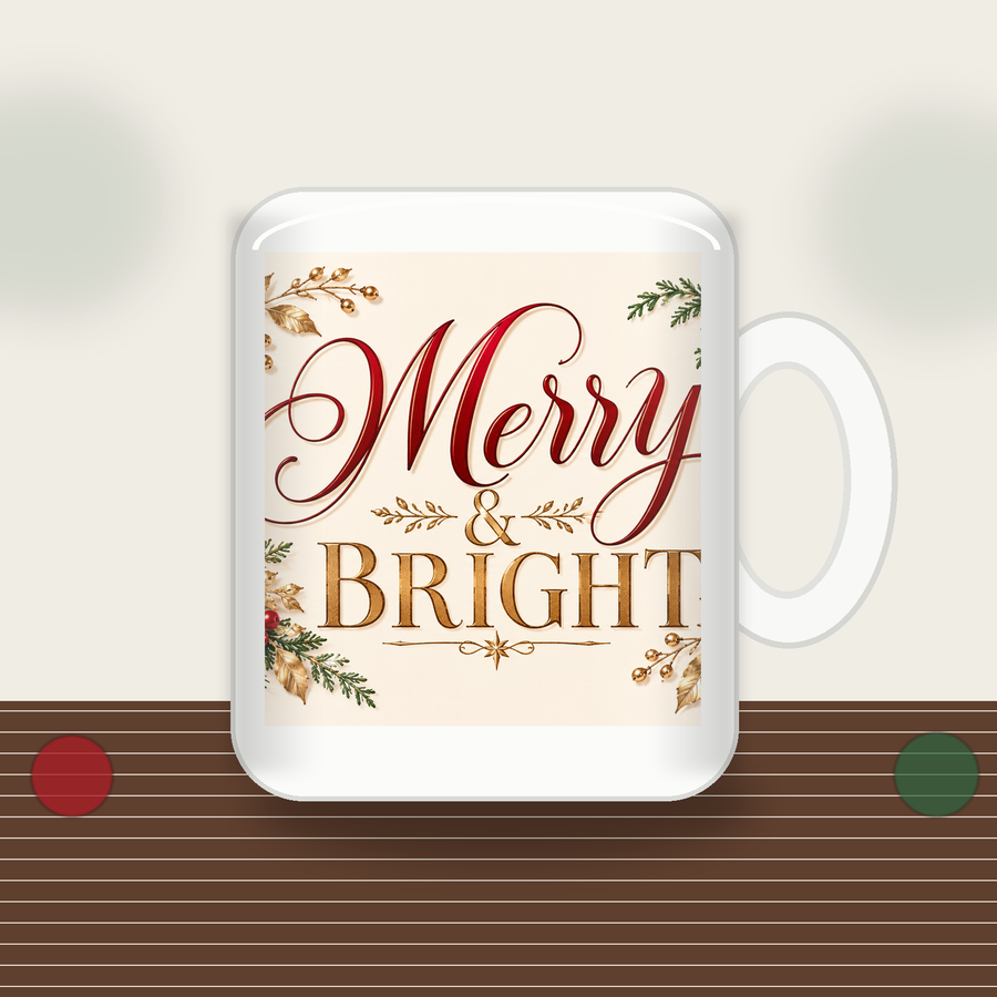 Merry & Bright Christmas Coffee Mug