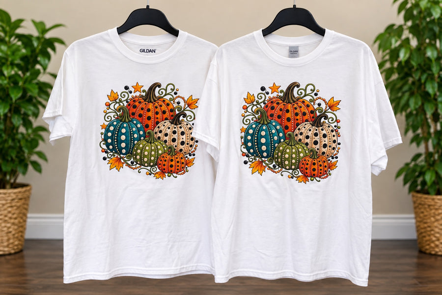 Colorful Fall Pumpkin Graphic Tee