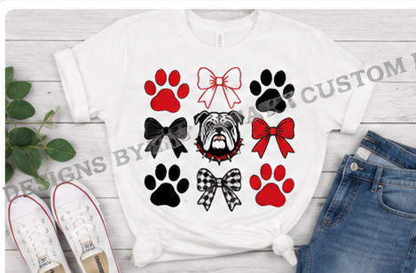 Custom bulldog spirit design by Designs by Danna